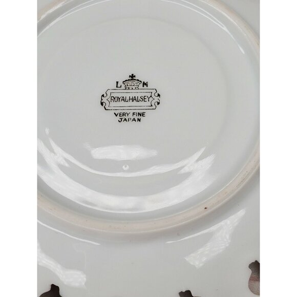 L M Royal Halsey Very Fine Japan Tea Cup & Saucer Set – Gold Trim & Elegant - Picture 9 of 12